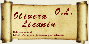 Olivera Ličanin vizit kartica